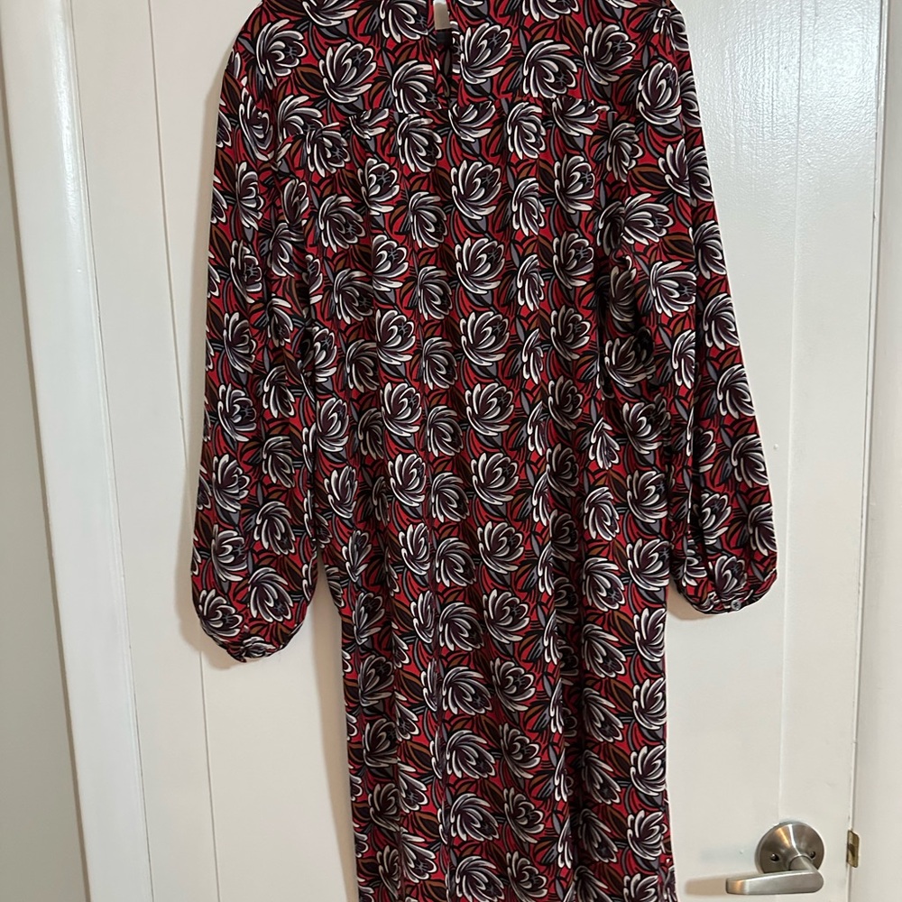 Loft Floral Print Dress Size L